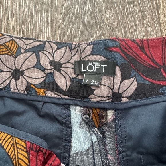 ANN TAYLOR LOFT floral dress pants - Picture 5 of 5